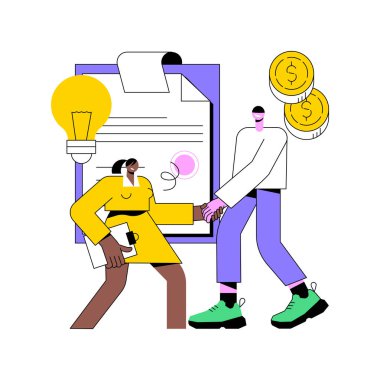 Sözleşme soyut konsept vektör çizimi lisanslanıyor.