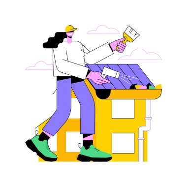 Oluk temizleme soyut konsept vektör çizimi.