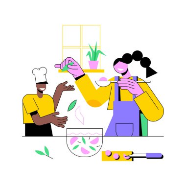 Soyut konsept vektör illüstrasyonunu bir araya getir.