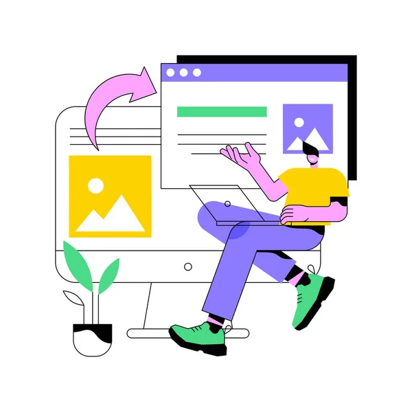 Microsites conceito abstrato ilustração vetorial. — Vetor de Stock