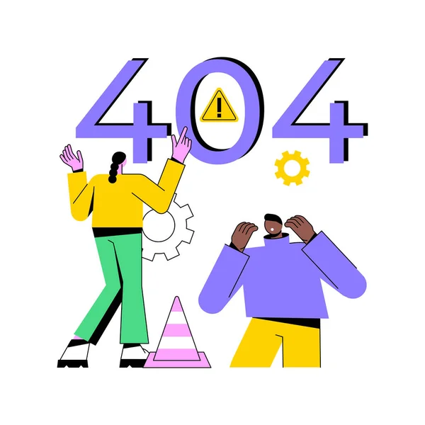 404 fel abstrakt begrepp vektor illustration. — Stock vektor