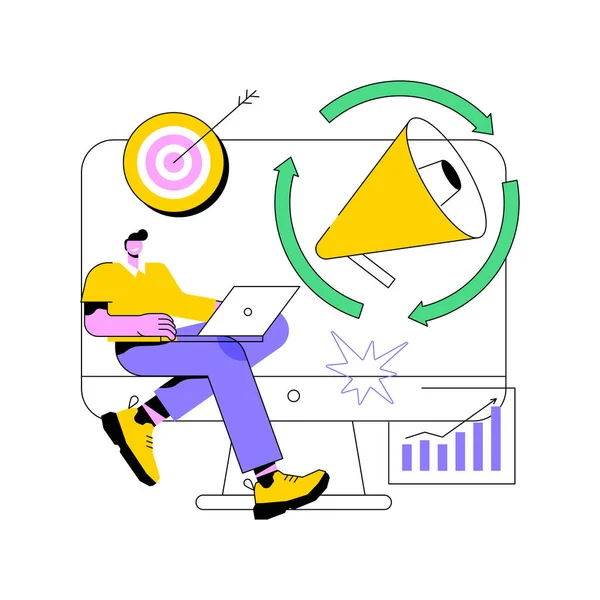 Remarketing absztrakt koncepció vektor illusztráció. — Stock Vector