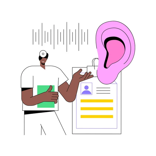 聴覚スクリーニング抽象概念ベクトル図. — ストックベクタ