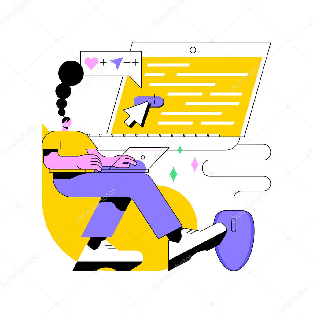 Click tracking abstract concept vector illustration.