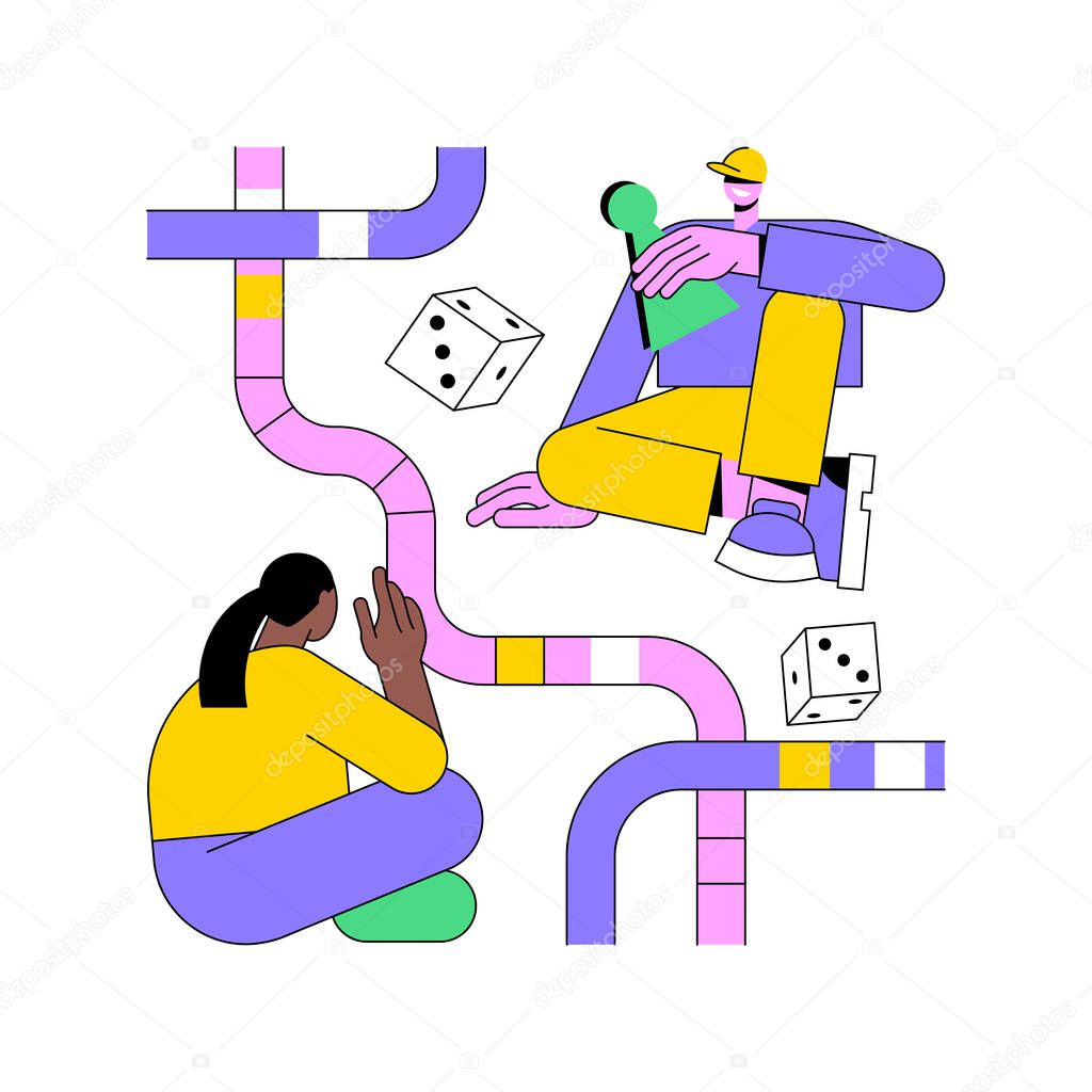 Board games abstract concept vector illustration.