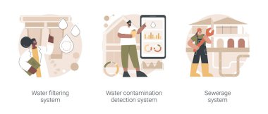 Ev hizmetleri soyut konsept vektör çizimleri.