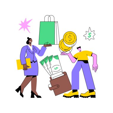 Kişisel satış soyut konsept vektör çizimi.