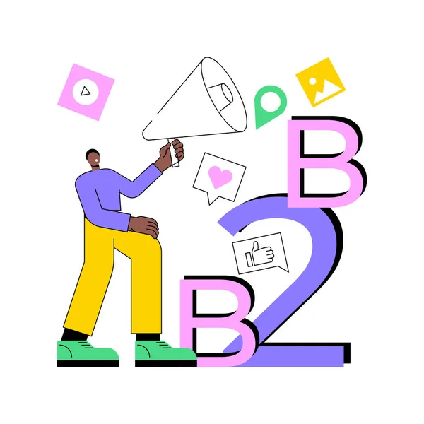 B2B μάρκετινγκ αφηρημένη έννοια διανυσματική απεικόνιση. — Διανυσματικό Αρχείο