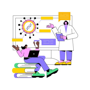 HPV eğitim programları soyut konsept vektör çizimi.