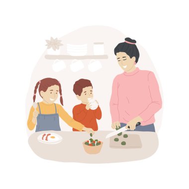 Kahvaltıda soyut konsept vektör çizimi yapmak.