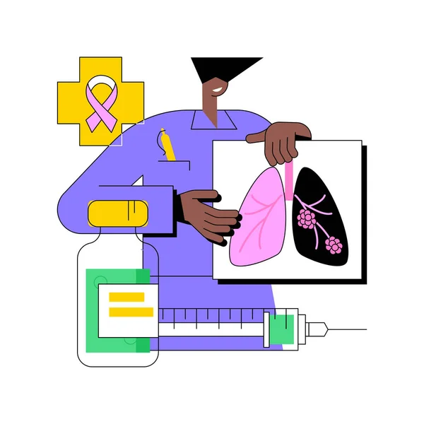 Rak płuc abstrakcyjna koncepcja wektor ilustracja. — Wektor stockowy