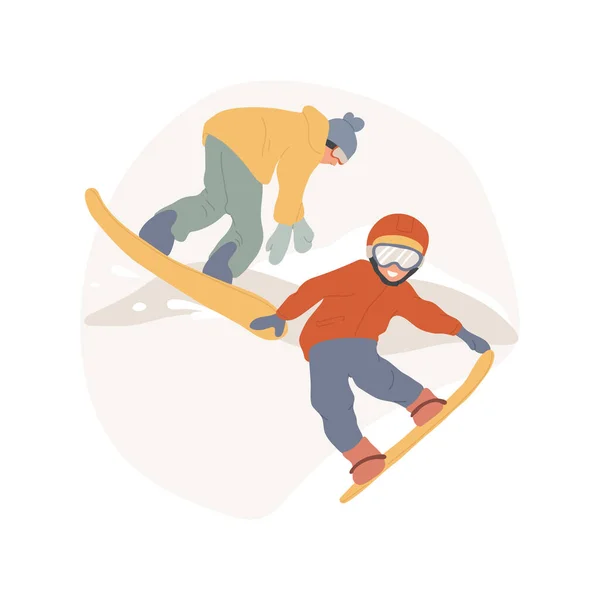 Truques de snowboard conceito abstrato ilustração vetorial. —  Vetores de Stock