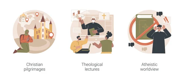 Dottrina religiosa concetto astratto vettoriale illustrazioni. — Vettoriale Stock