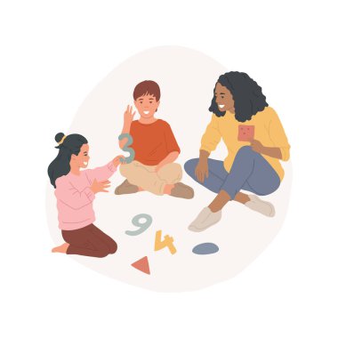 Matematik araçları kullanılarak soyut konsept vektör çizimi.