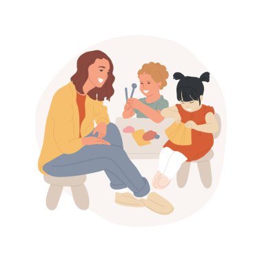 El sanatları, soyut konsept vektör çizimi yapıyor.