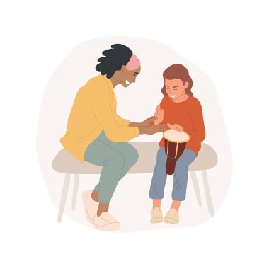 Davul sınıfı soyut konsept vektör çizimi.