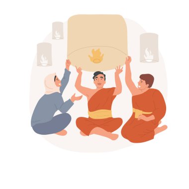 Fenerleri yakmak soyut konsept vektör çizimi.