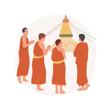 Grup haccı soyut konsept vektör çizimi.