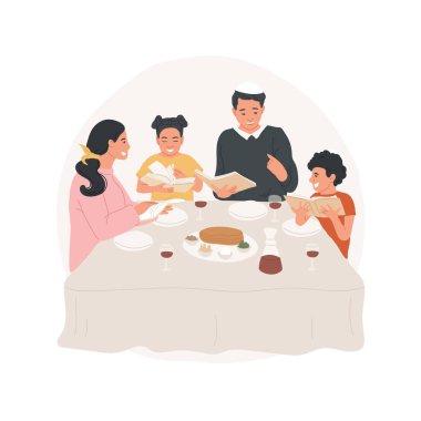 Hamursuz Bayramı soyut konsept vektör çizimi.