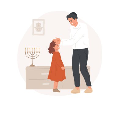 Çocukları kutsamak soyut konsept vektör çizimi.