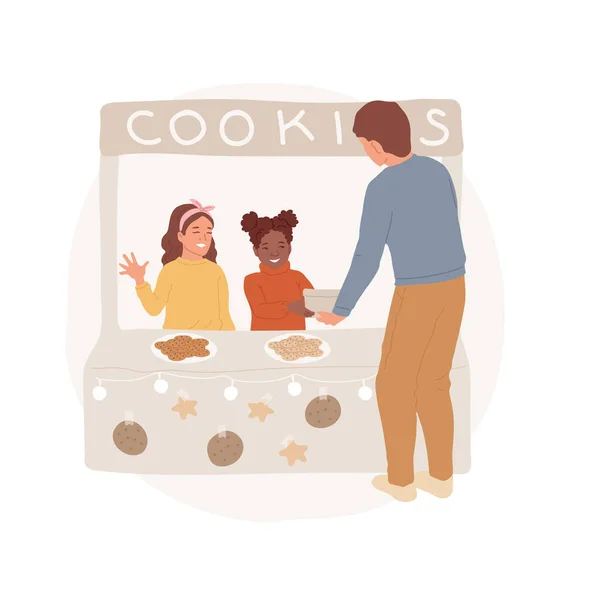 Vender cookies caseiros conceito abstrato vetor ilustração. — Vetor de Stock