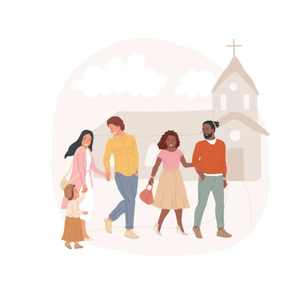 Τοπική εκκλησία αφηρημένη έννοια διανυσματική απεικόνιση. — Διανυσματικό Αρχείο