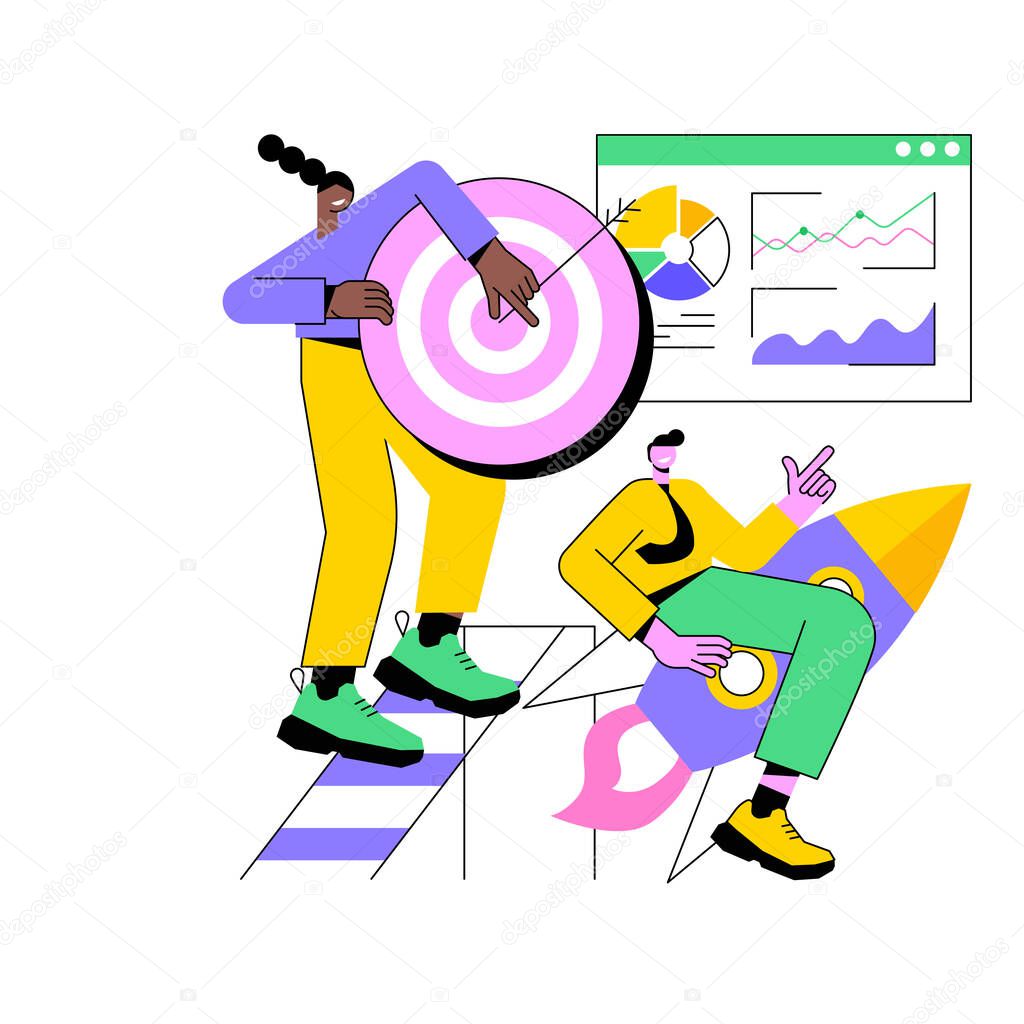 Data initiative abstract concept vector illustration.