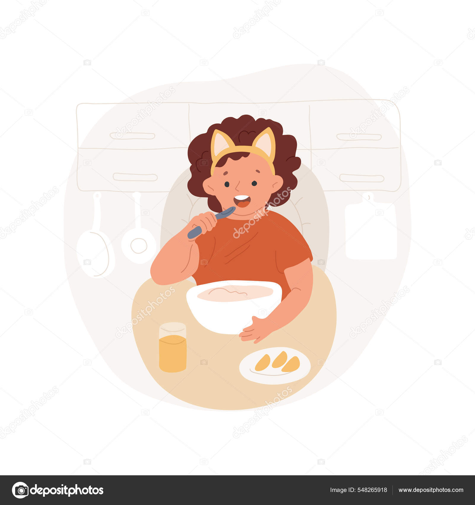 Lære Holde Skje Isolert Tegneserietegning Illustrasjon Selvspisende  Ferdighet Håndmat Spedbarnslær stockvektor © Vector-Juice #548265918, image size:1600x1700