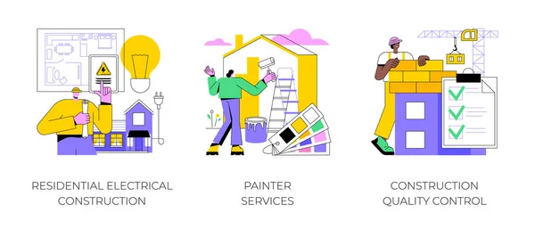 Hus renovering abstrakt begrepp vektor illustrationer. — Stock vektor