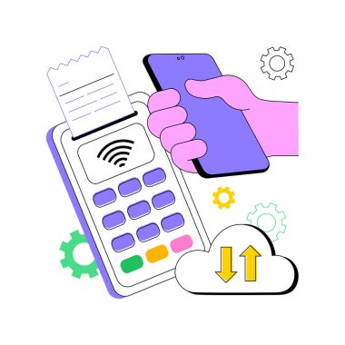 POS soyut konsept vektör çizimi.