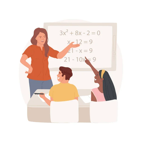 Algebra geïsoleerde cartoon vector illustratie — Stockvector