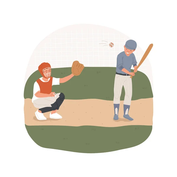 Illustration vectorielle de dessin animé isolé de baseball — Image vectorielle