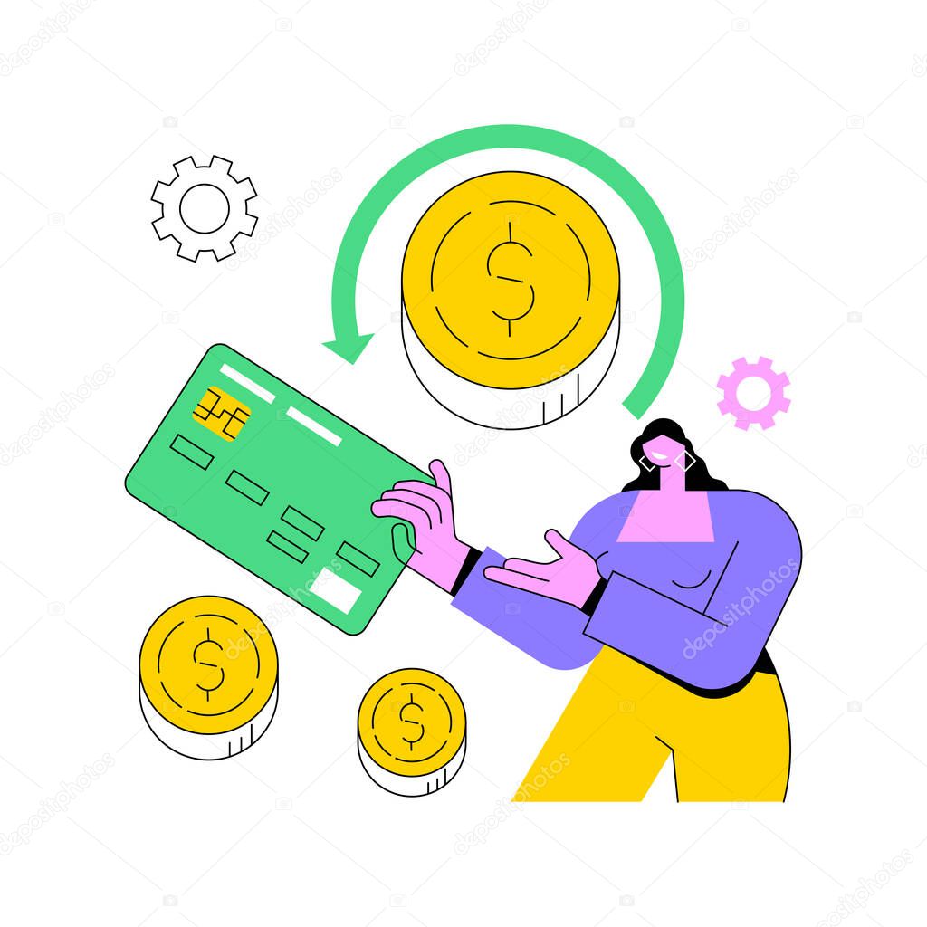 Chargeback abstract concept vector illustration.