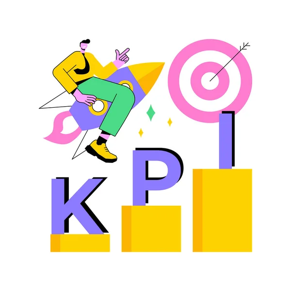 Illustration vectorielle du concept abstrait KPI. — Image vectorielle