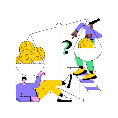 Cinsiyet ayrımcılığı soyut konsept vektör çizimi.