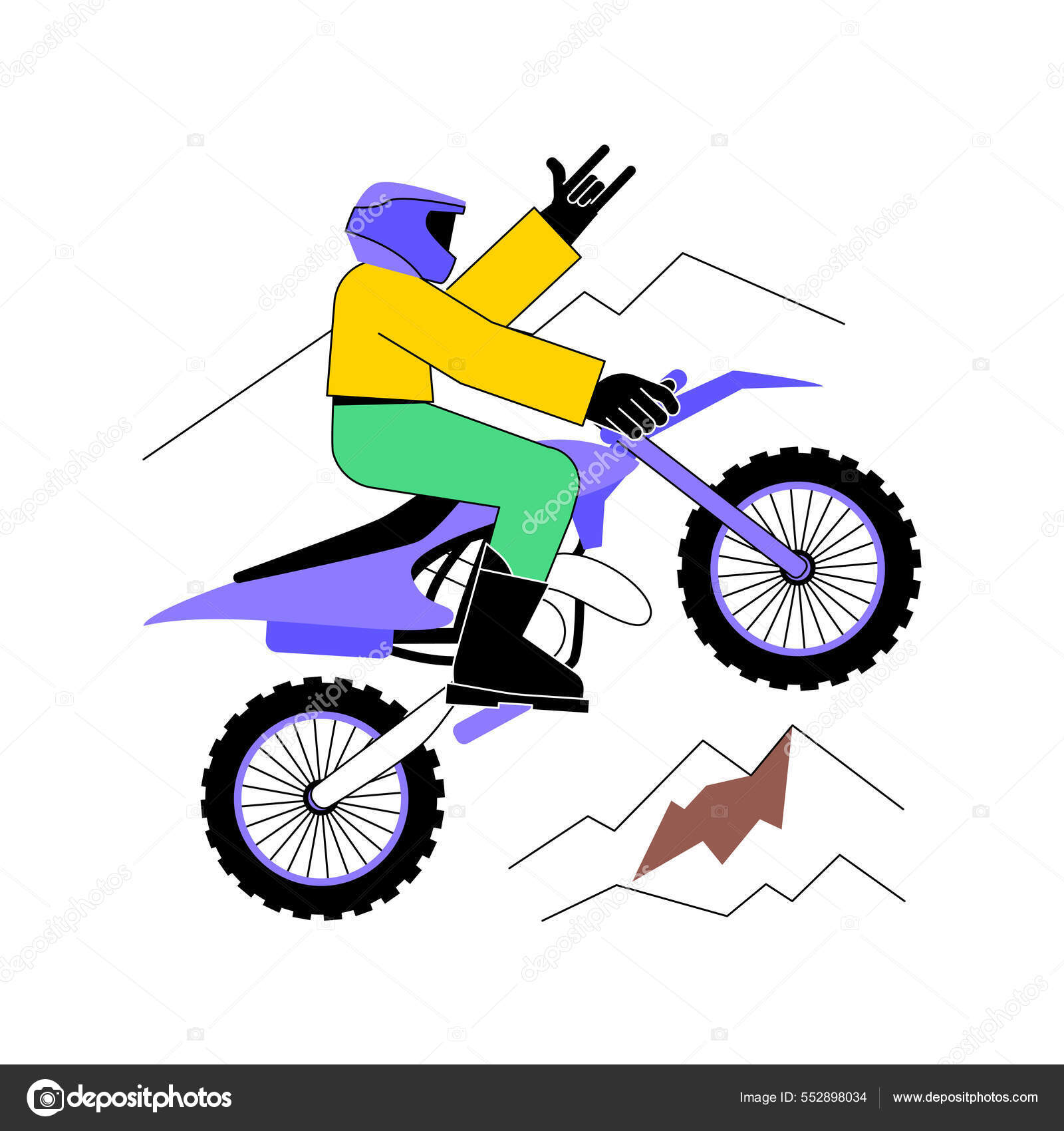 Vetor de ilustração de design de moto de corrida de moto esportiva