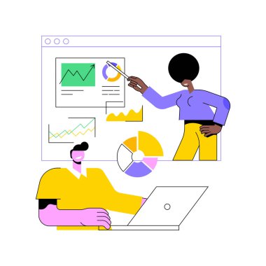 Görsel hikaye anlatma soyut konsept vektör çizimi.