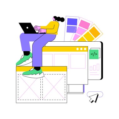 Arayüz tasarımı soyut konsept vektör çizimi.