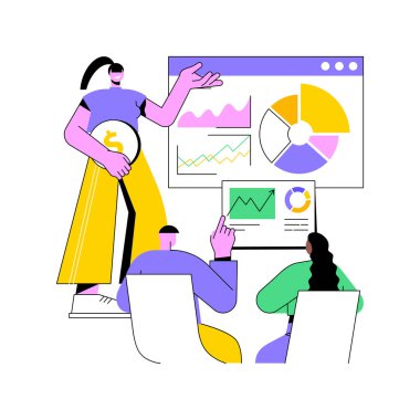 İş brifingi soyut konsept vektör çizimi.