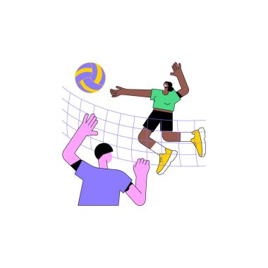 Voleybol soyut konsept vektör çizimi.