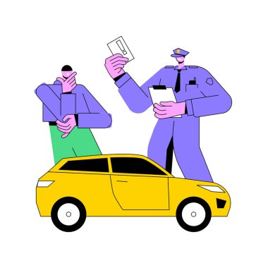 Trafik ince soyut konsept vektör çizimi.