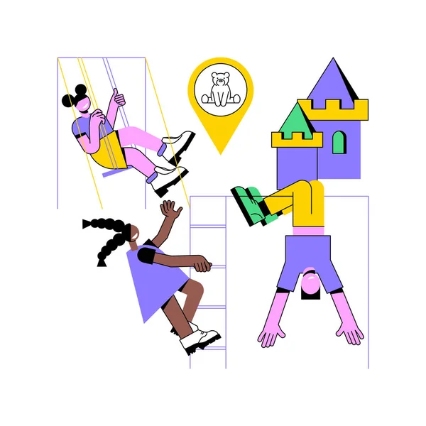 Sala de juegos para niños concepto abstracto vector ilustración. — Archivo Imágenes Vectoriales