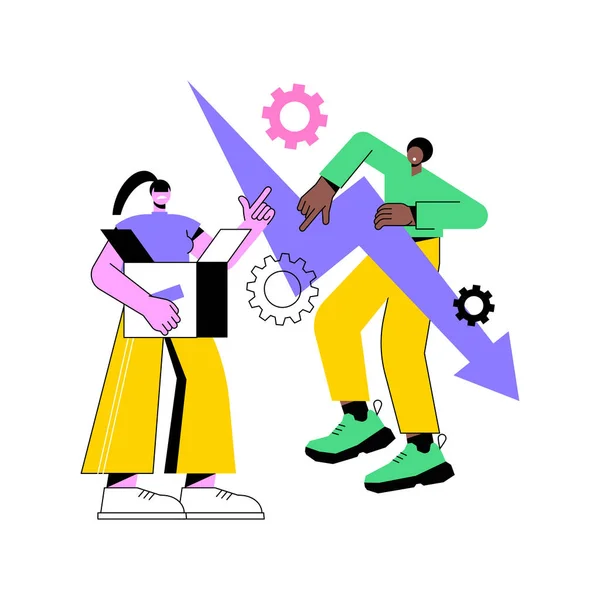 Displaced workers abstract concept vector illustration. — Stock Vector