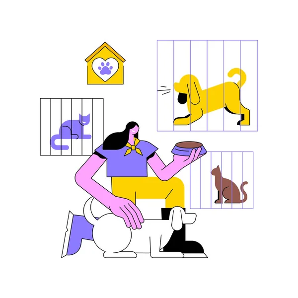 Abri animal concept abstrait illustration vectorielle. — Image vectorielle