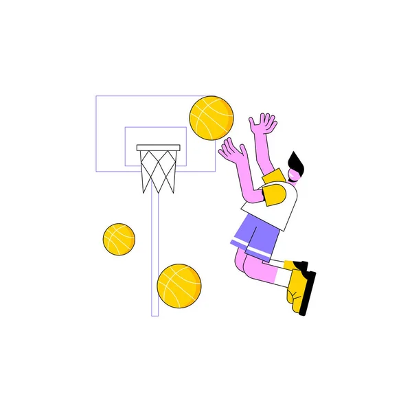 Baloncesto concepto abstracto vector ilustración. — Archivo Imágenes Vectoriales