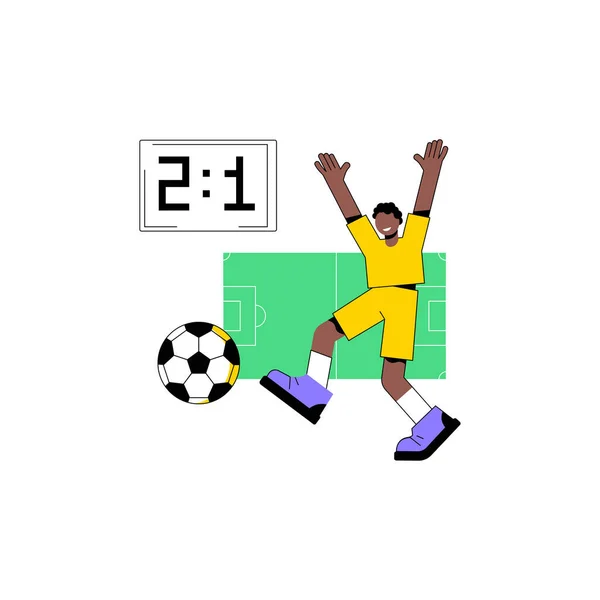 Fotboll abstrakt begrepp vektor illustration. — Stock vektor