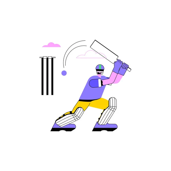 Cricket ilustração conceito vetor abstrato. — Vetor de Stock