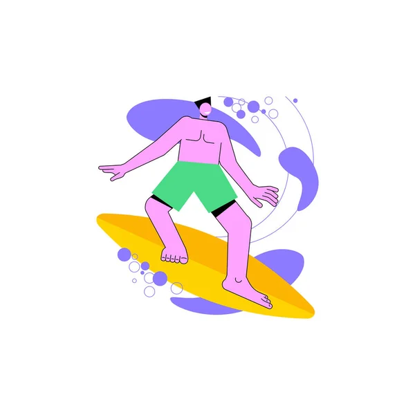 Surf concepto abstracto vector ilustración. — Vector de stock