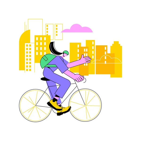Bicicleta de carretera concepto abstracto vector ilustración. — Vector de stock