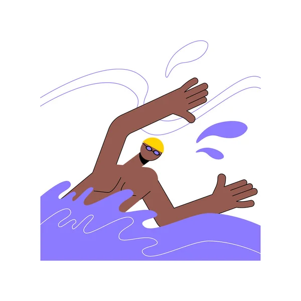 Schwimmen abstraktes Konzept Vektor Illustration. — Stockvektor